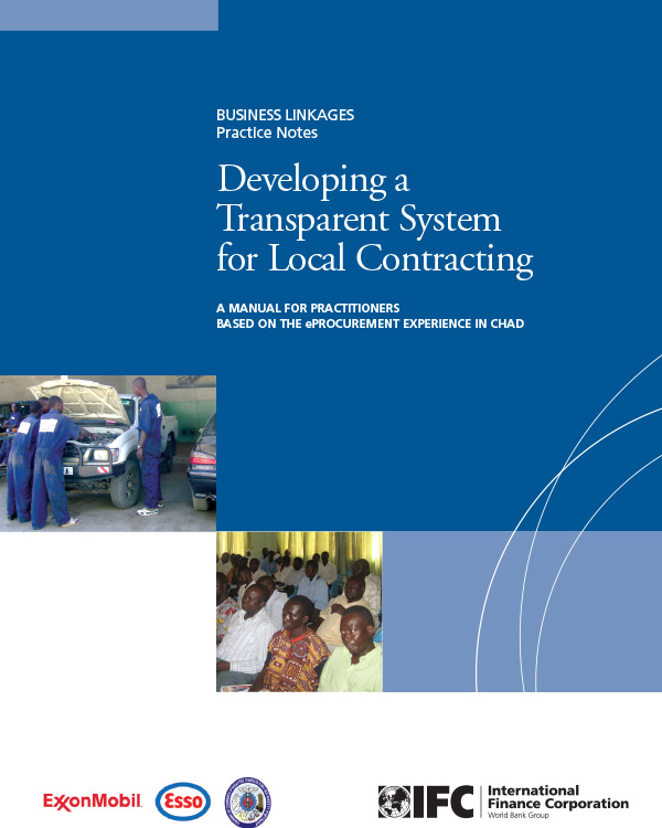 Developing a Transparent System for Local Contracting: A manual for practitioners based on the eProcurement Experience in Chad
