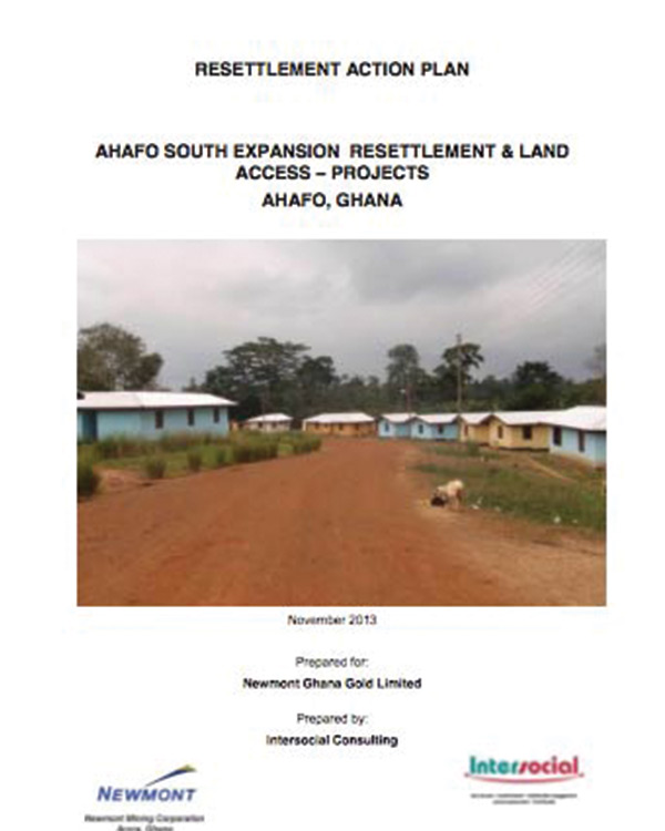 Resettlement Action Plan (RAP): Ahafo South Expansion Resettlement & Land Access – Projects, Ahafo, Ghana