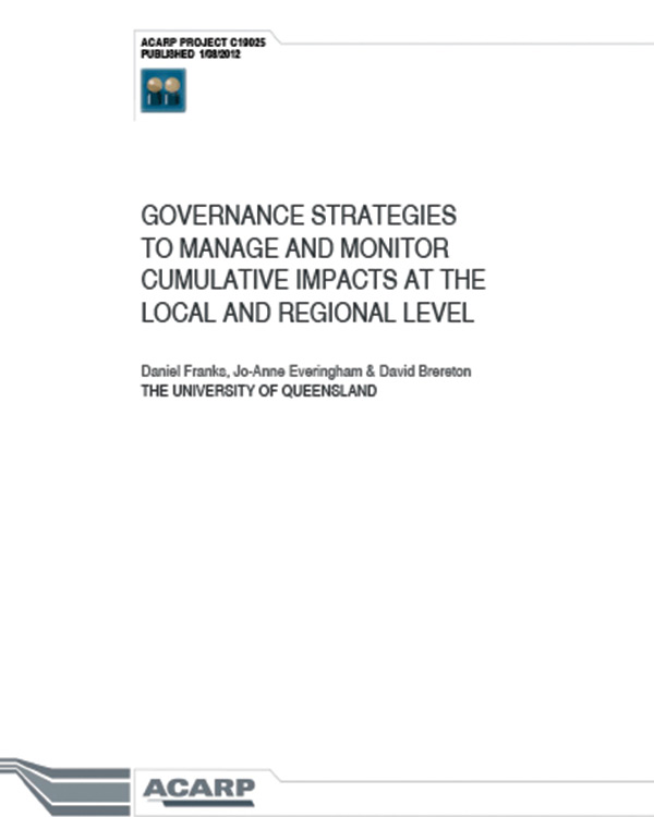 Governance Strategies to Manage and Monitor Cumulative Impacts at the Local and Regional Level