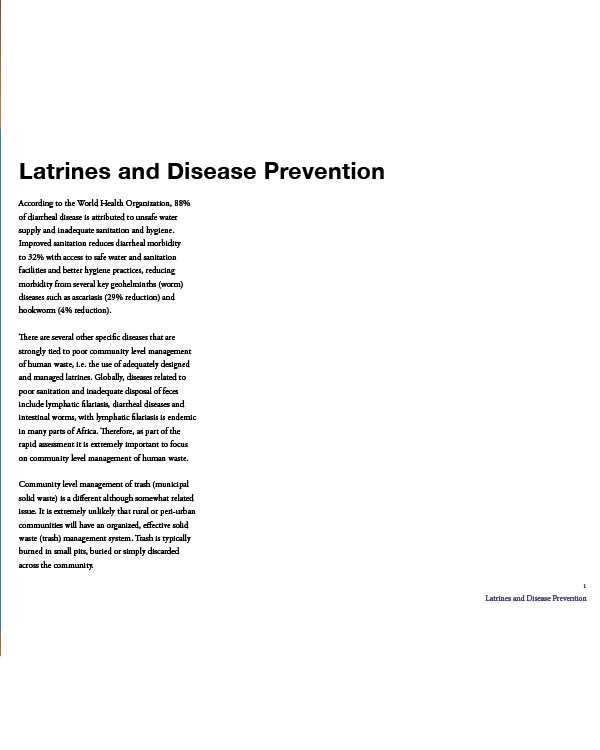 Latrines and Disease Prevention
