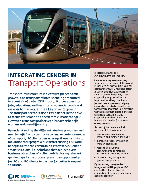 Integrating Gender in Transport Operations